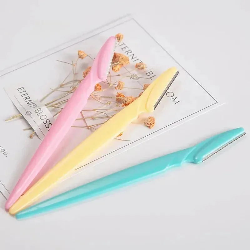 1-10Pcs Mix Color Eyebrow Razor Women Face And Body Safe Trimmer Hair Shaver Eye Brow Remover With Cover Small Makeup Tools Set Oasis Select