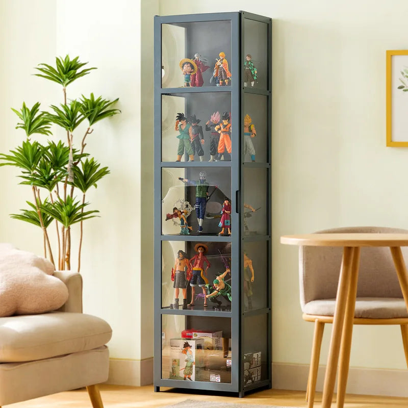 Figure display cabinet Acrylic display cabinet Lego display rack Transparent imitation glass Cosmetics shelf Household Oasis Select