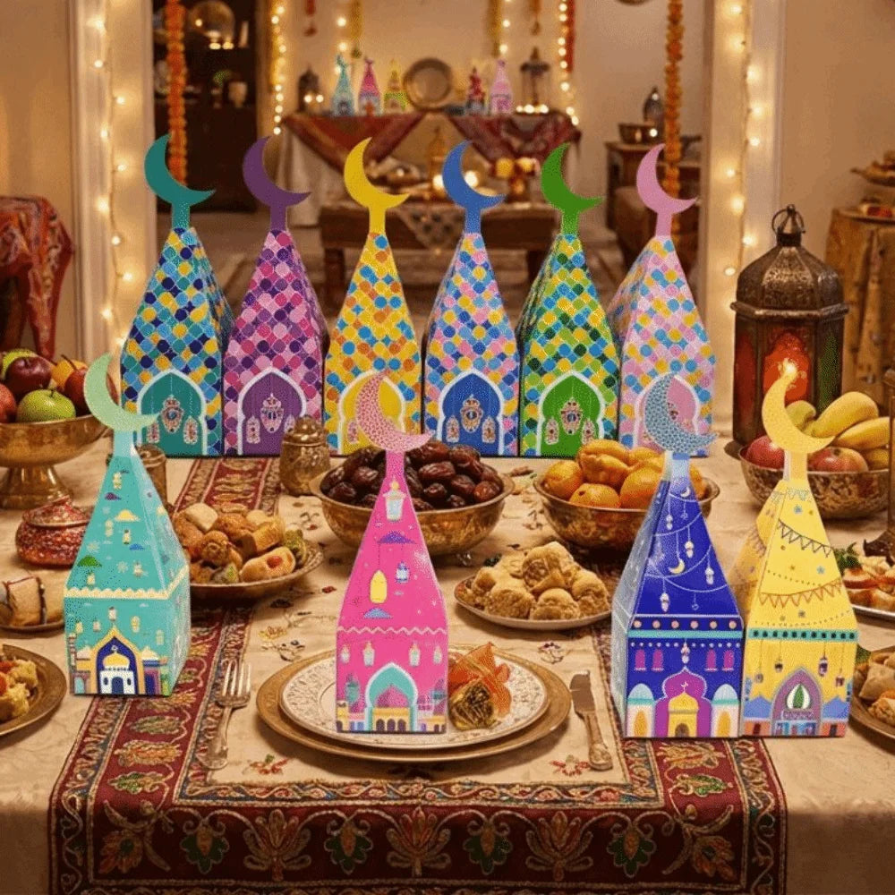 12pcs Eid Mubarak Gift Boxes | Ramadan Treat & Favor Boxes