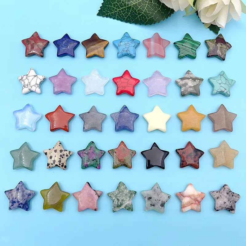 5/10/20pcs Natural Gem Stone Quartz Crystal Amethyst Star Moon No Hole Pendant for Jewelry Making Necklace Accessories Oasis Select