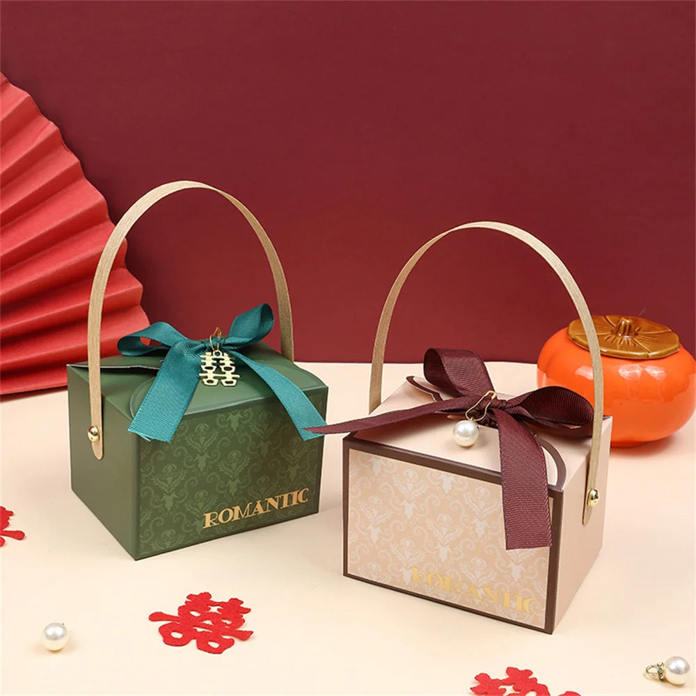 New Candy Box Champagne Gift Bags Birthday Baby Shower Favors Handheld Chocolate Gift Packing Box Decoration for Guests Oasis Select