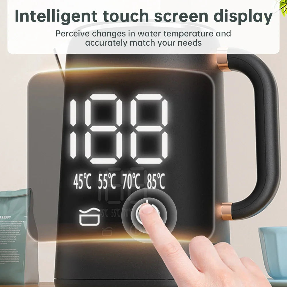 Electric Water Boiler Kettle for Tea Coffee 5 Levels Temperature Control Auto Shut Off Double Layer Insulated Hot Water Kettle Oasis Select
