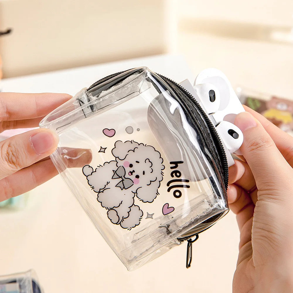 Cartoon Waterproof PVC Organizer Pouch | Cable & Coin Bag