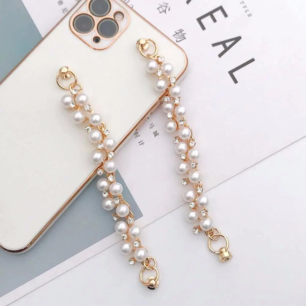 Accessories Cell Phone Lanyard Phone Strap Crystal Phone Fall Prevention Pearl Phone Loss Prevention Strap Mobile Phone Chain Oasis Select