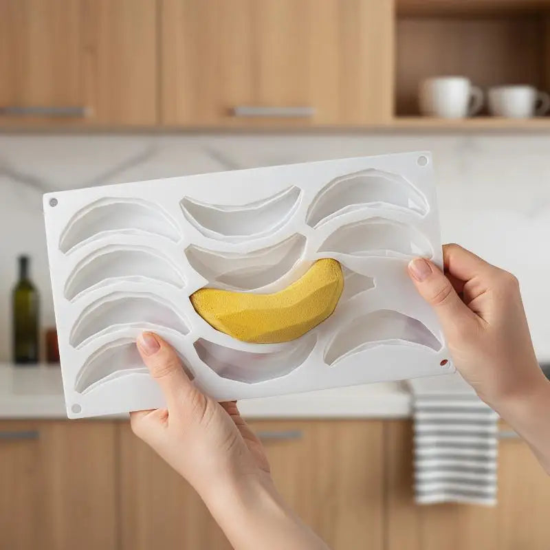 6/12 DIY Cavity Banana Mousse Cake Silicone Mold Chocolate Pudding Dessert French Pastry Baking Mold Candle Mold Oasis Select