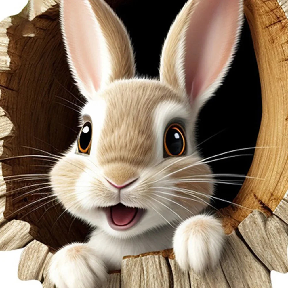 Rustic Wooden Easter Bunny Door Sign – Welcome Plaque Hanging Holiday Door Decor Oasis Select