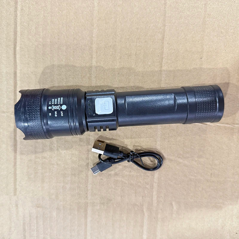 Portable Mini Rechargeable Flashlight High Lumens Outdoor Emergency Pocket Torch 16.5*4.5*3.4CM Oasis Select 16CM A1