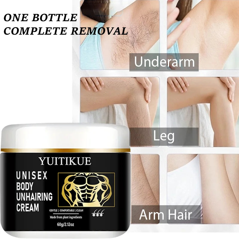 YUITIKUE Hair Removal Cream – Plant-Based Unisex 60g