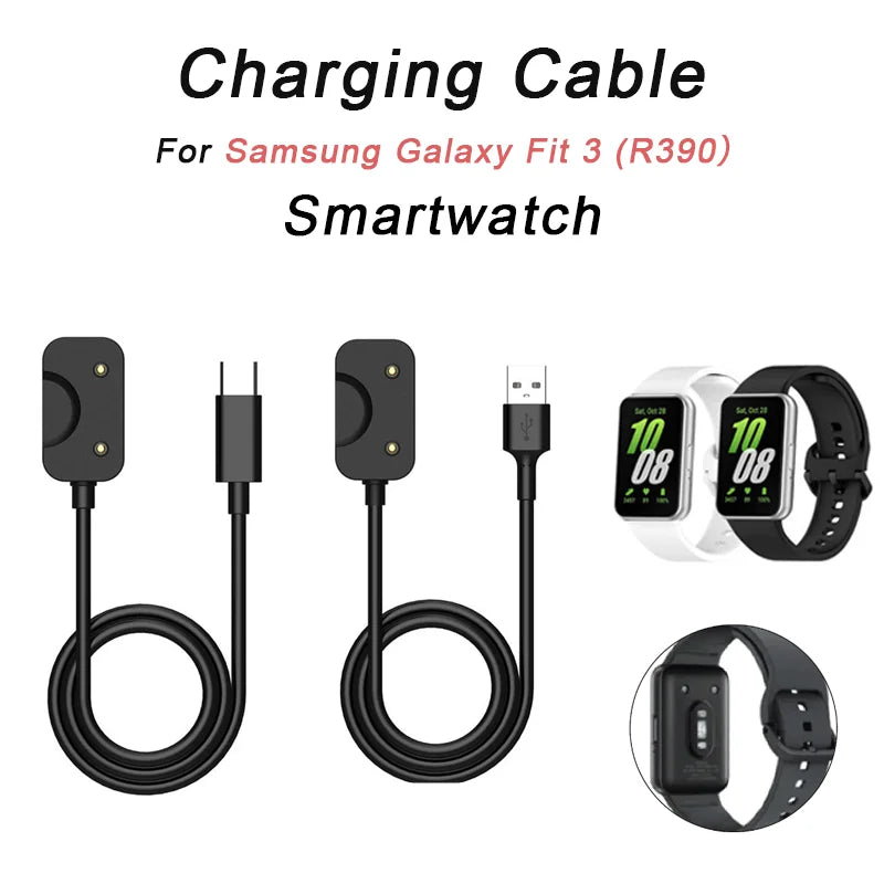 USB-C Charger Cable for Samsung Galaxy Fit 3 SM-R390 – 100cm Smartwatch Charger Cable Oasis Select