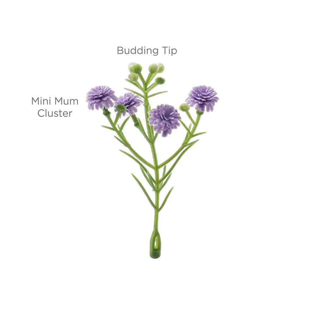 Artificial Flowers Gypsophila 8CM Fake Flowers For Home Decor Wedding Decorations Ornaments Craft Garland Accessories Oasis Select Dark Purple