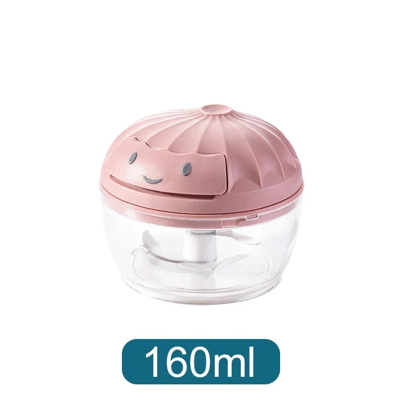 Manual Garlic Chopper 500/900ML Garlic Press Food Vegetables Cutter Meat Grinders Kitchen Gadgets Hand Mincer Garlic Masher Oasis Select Pink 160ml