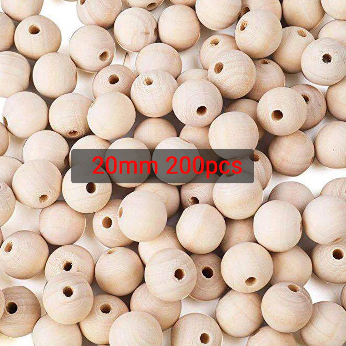 30-400pcs wooden beads round separator wooden balls 20/30/40 mm lead-free beads for jewelry making DIY handmade accessories Oasis Select 20MM 200PCS