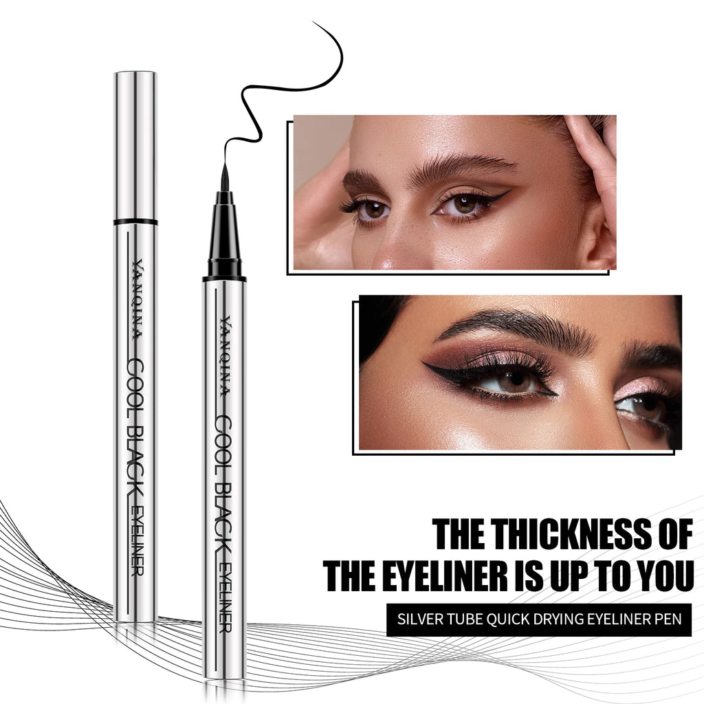 YANQINA Waterproof Liquid Eyeliner – Quick-Dry Long-Lasting Black