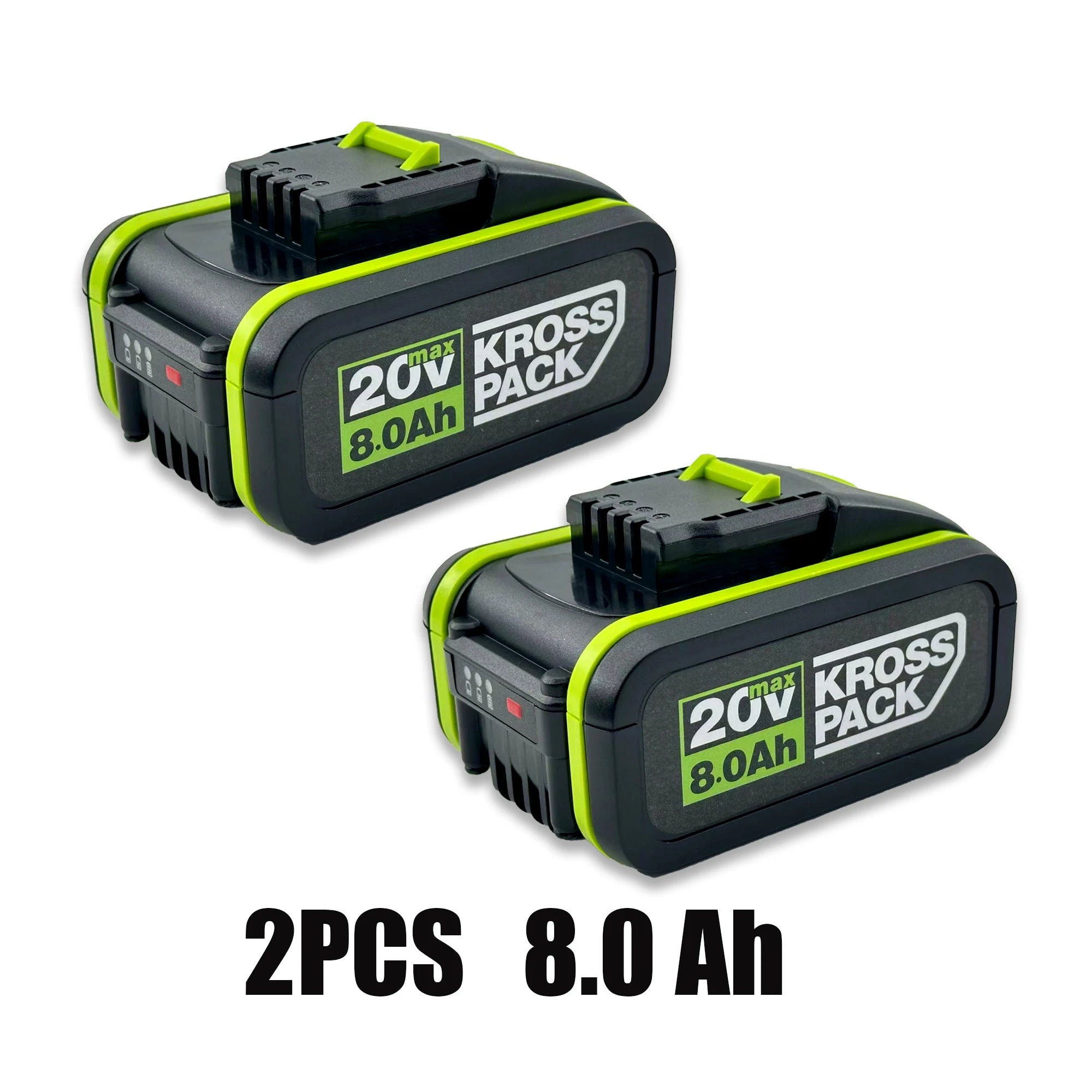20V 6.0/8.0/Ah rechargeable lithium battery for power tools, suitable for Worx WA3553 35514 Oasis Select A -8.0Ah 2pcs