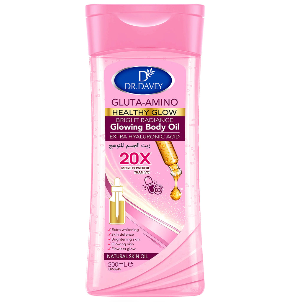 DR.DAVEY Gluta-Amino Body Oil 200ml – Moisturizing Skin Oil