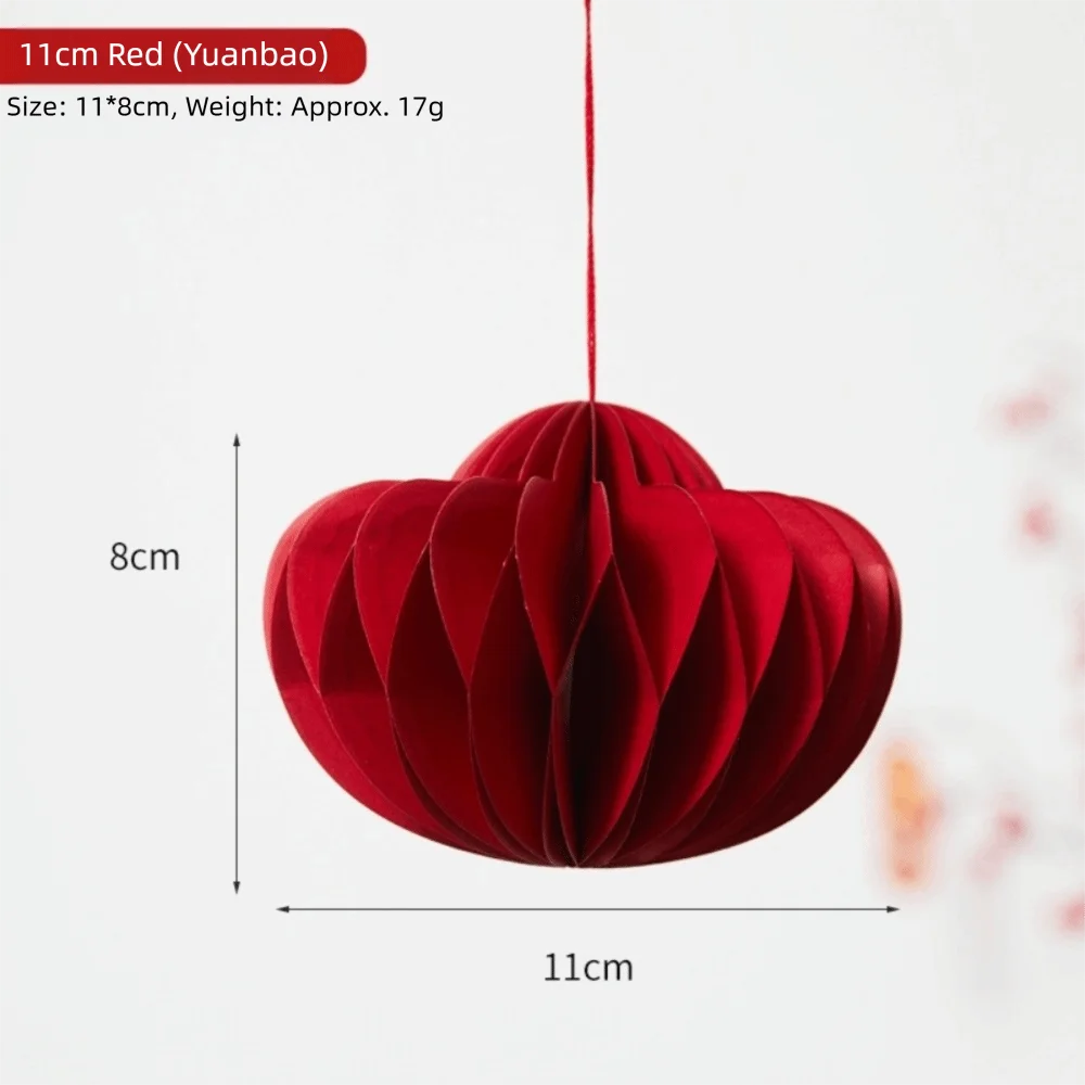 Red Honeycomb Paper Hanging Decoration with Tassel | New Year