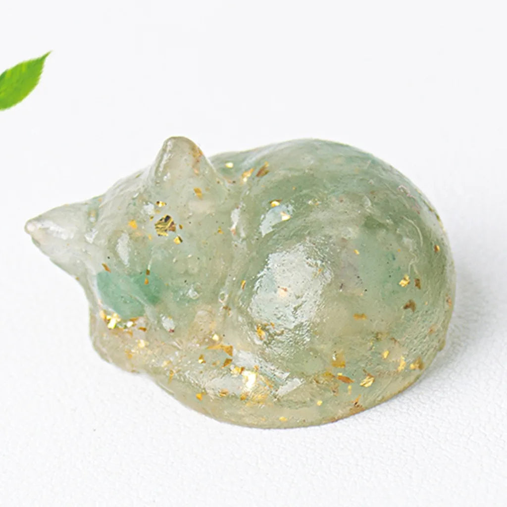 Shaped Decoration Compact Sleeping Figurine Resin Statue Modern Animal Decorative Figurine For Bedroom Study Home Oasis Select Clear Light Green