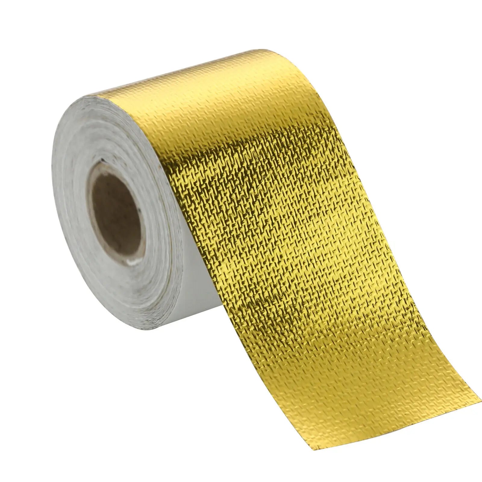 Reflective Self Adhesive Tape Gold/Sliver High Temperature Heat Insulation Shield Wrap Tape Bandage 50mm x 5M Roll Universal Oasis Select