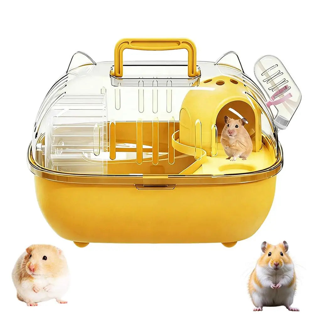 Transparent Hamster Carry Cage – Portable Small Pet Carrier