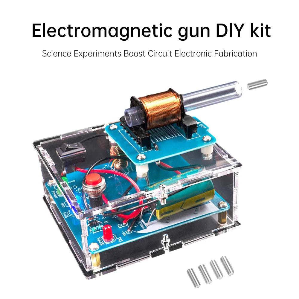 DC3V DIY Electric Magnetic Transmitter Electronics Kit With Level Indication Circuit Shooting Game Electronic Experiment Parts Oasis Select
