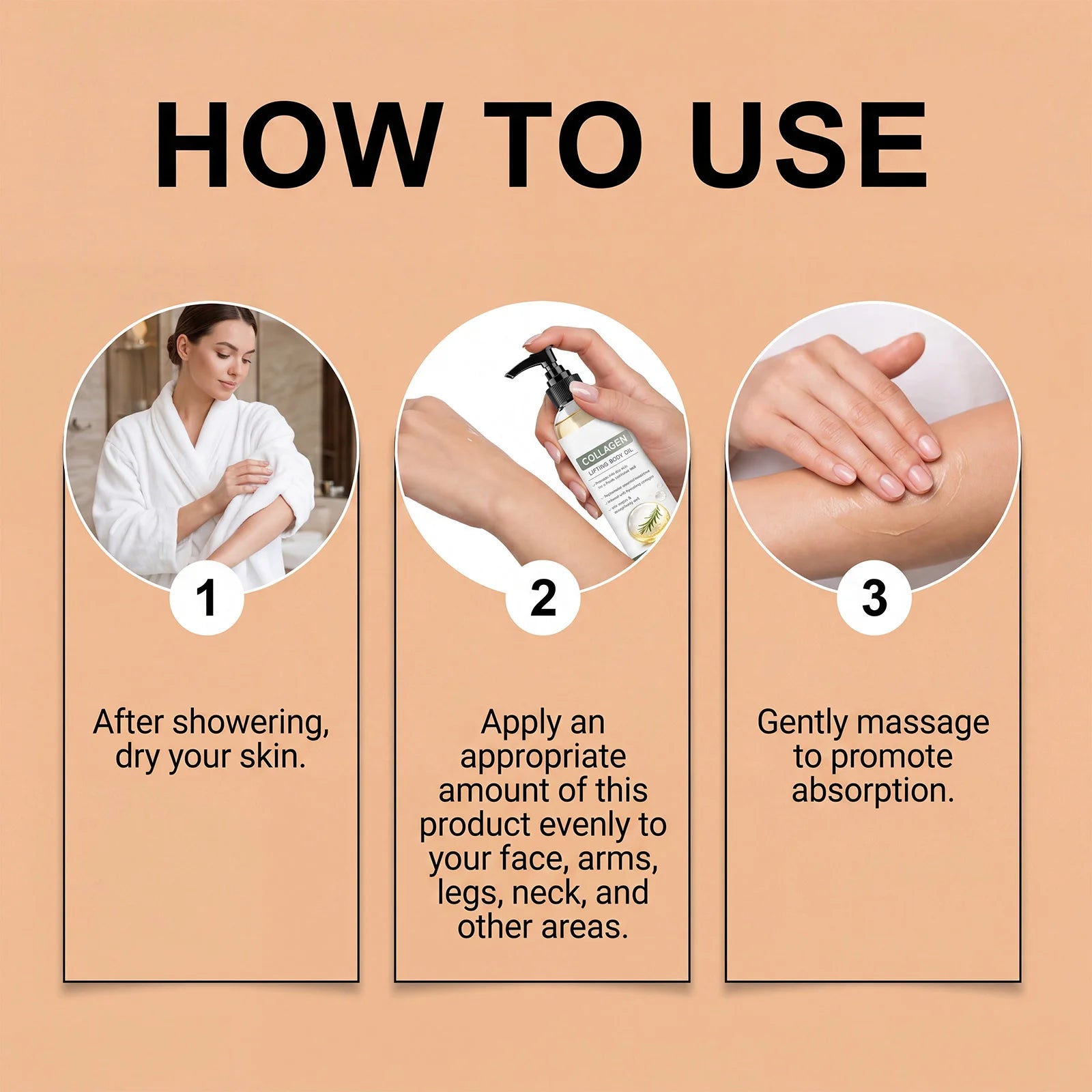 2026 New Collagen Body Oil Lifting Firming Hydrating Massage Oil Dry Skin Smooth Non-Greasy 100ml Rosemary After Shower Body Oil Oasis Select