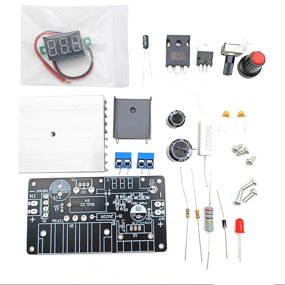 LM317 Power Supply Adjustable Voltage Regulation Module Digital Display With Short Circuit Protection Oasis Select DIY