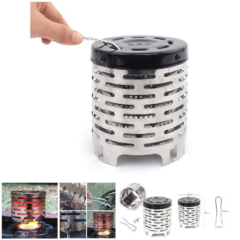 Portable Mini Camping Heater Cap – Stainless Steel Stove Cover