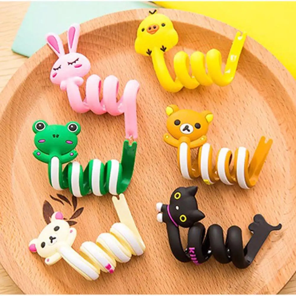 PVC Cartoon Cute Earphone Headphone Phone Line Cable Clip Wire Holder Cable Organizer Cable Winder Cable Clamp Wire Winder Oasis Select