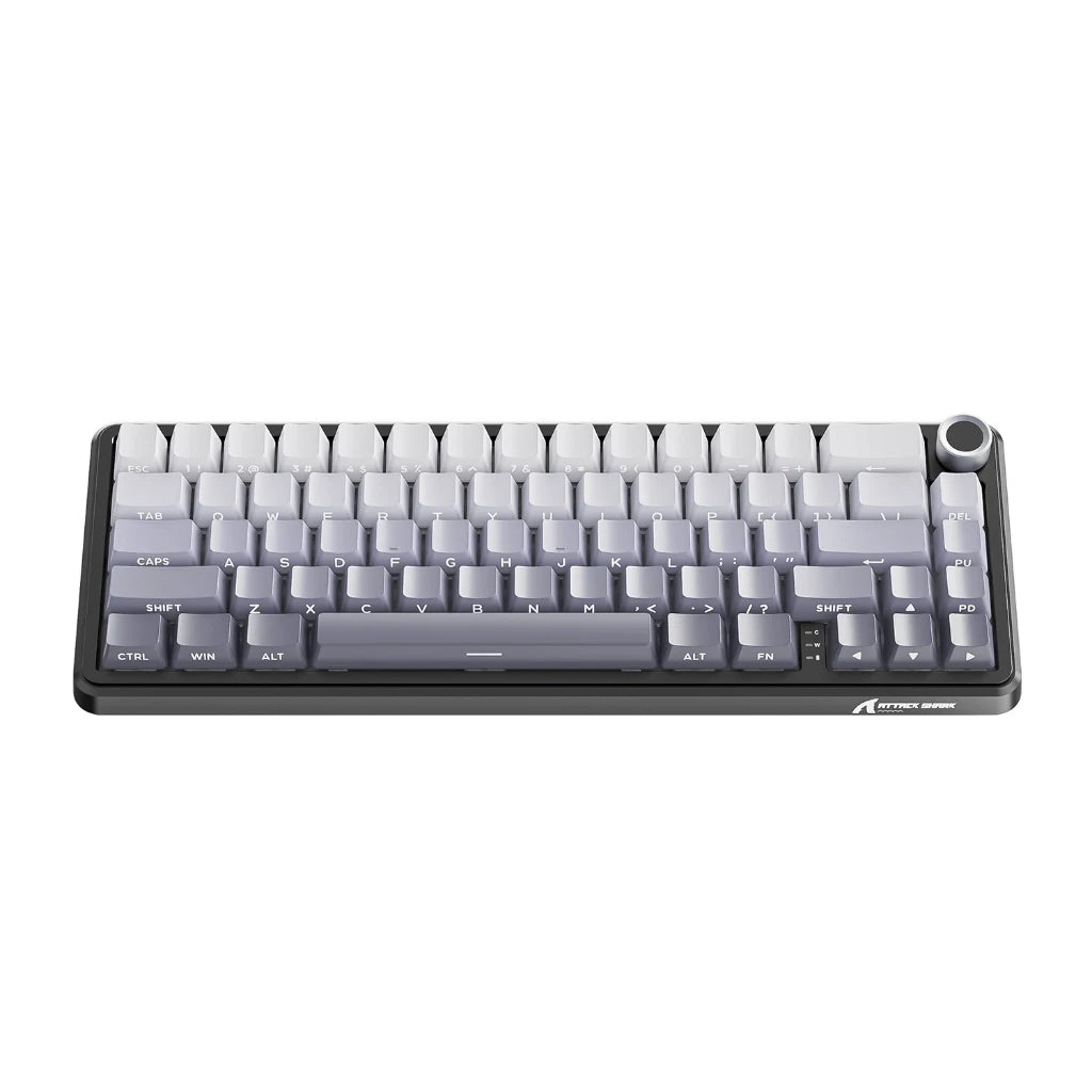 ATTACK SHARK X66 Mechanical Wireless Keyboard | 66-Key Gasket Tri-Mode, Hot-Swap RGB, 3000mAh & CNC Knob for PC/Mac Oasis Select
