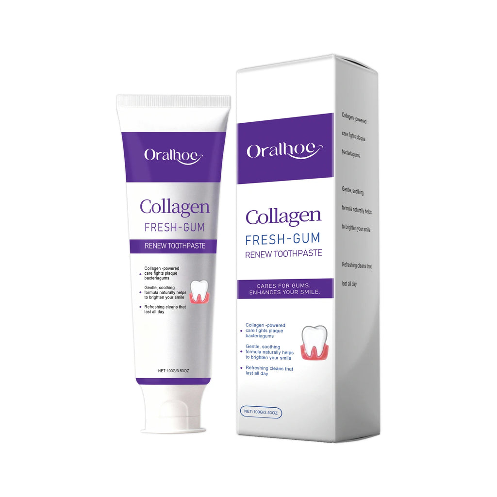Purple Toothpaste Stain Removal Dental Bleaching Protect Gums Enamel Oral Hygiene Cleaning Fresh Breath Teeth Whitening Tool Oasis Select 100g boxed