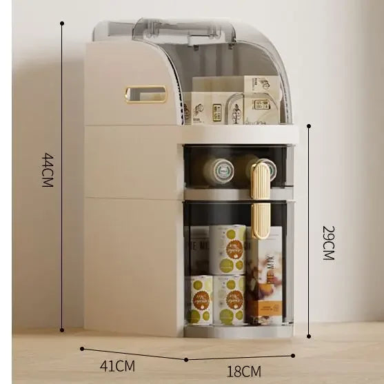 Multi-functional 18Cm narrow size crevice storage cabinet drawer kitchen crevice multi-layer bathroom narrow locker rack Oasis Select 2-Medium-Small