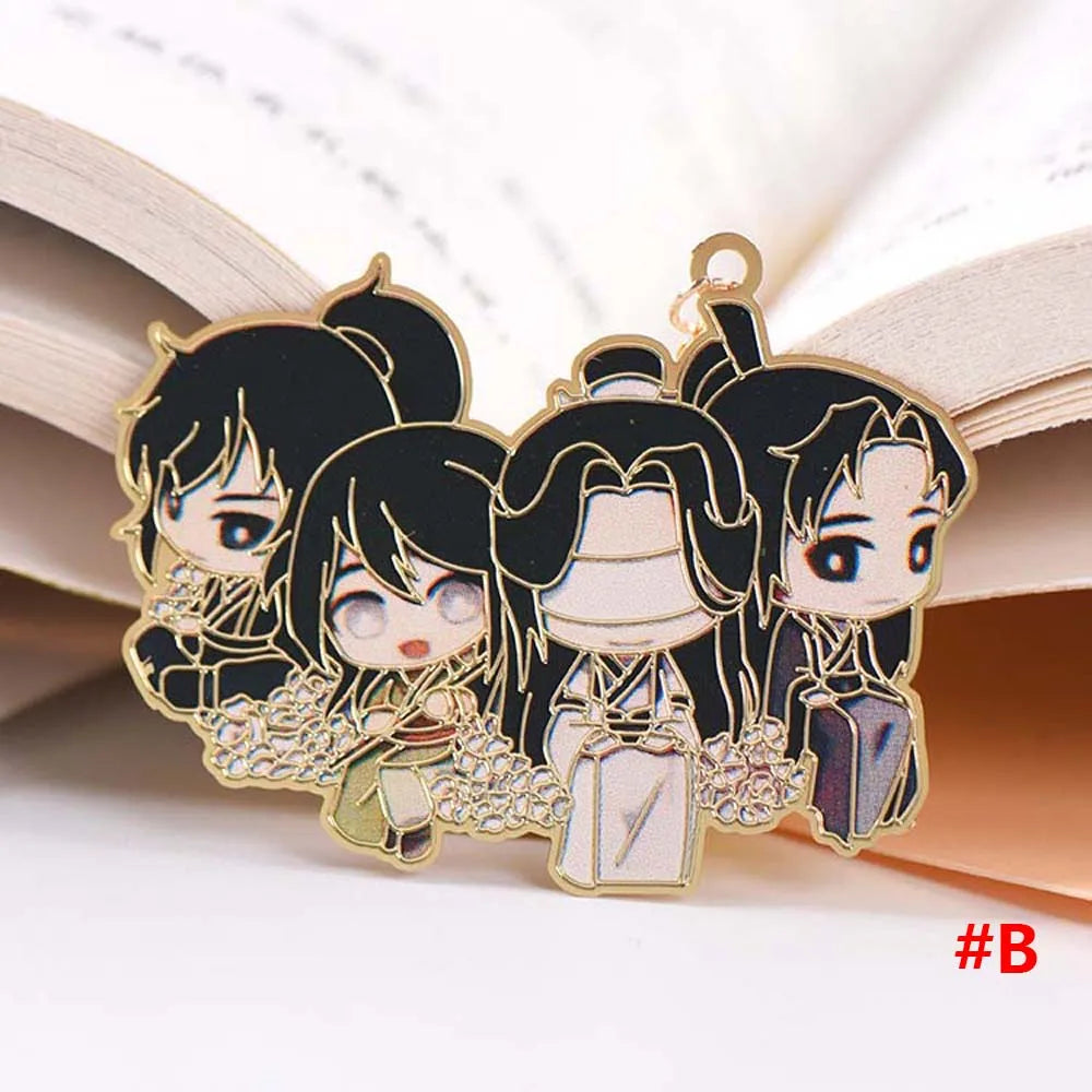 Grandmaster of Demonic Cultivation Mo Dao Zu Shi Metal Bookmark Wei Wuxian Lan Wangji Figure Bookmark Stationery School Supplies Oasis Select B