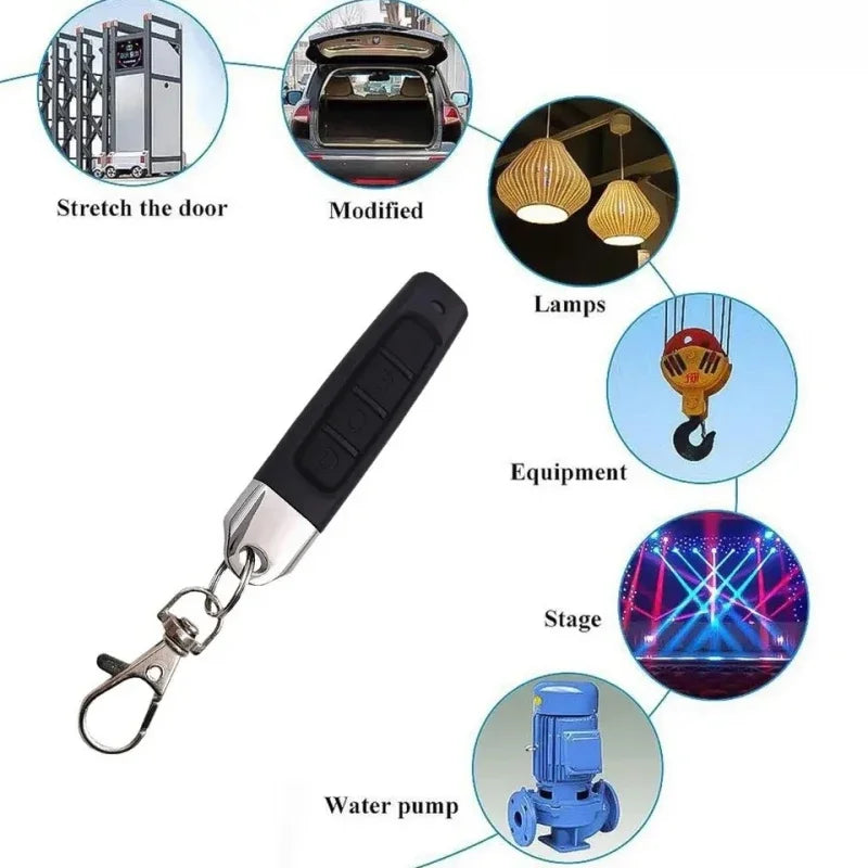 433MHz Copy Remote Control RF 4 Channe Transmitter KeyChain Garage Door Electric Gate Opener Duplicator Cloning Code Controller Oasis Select