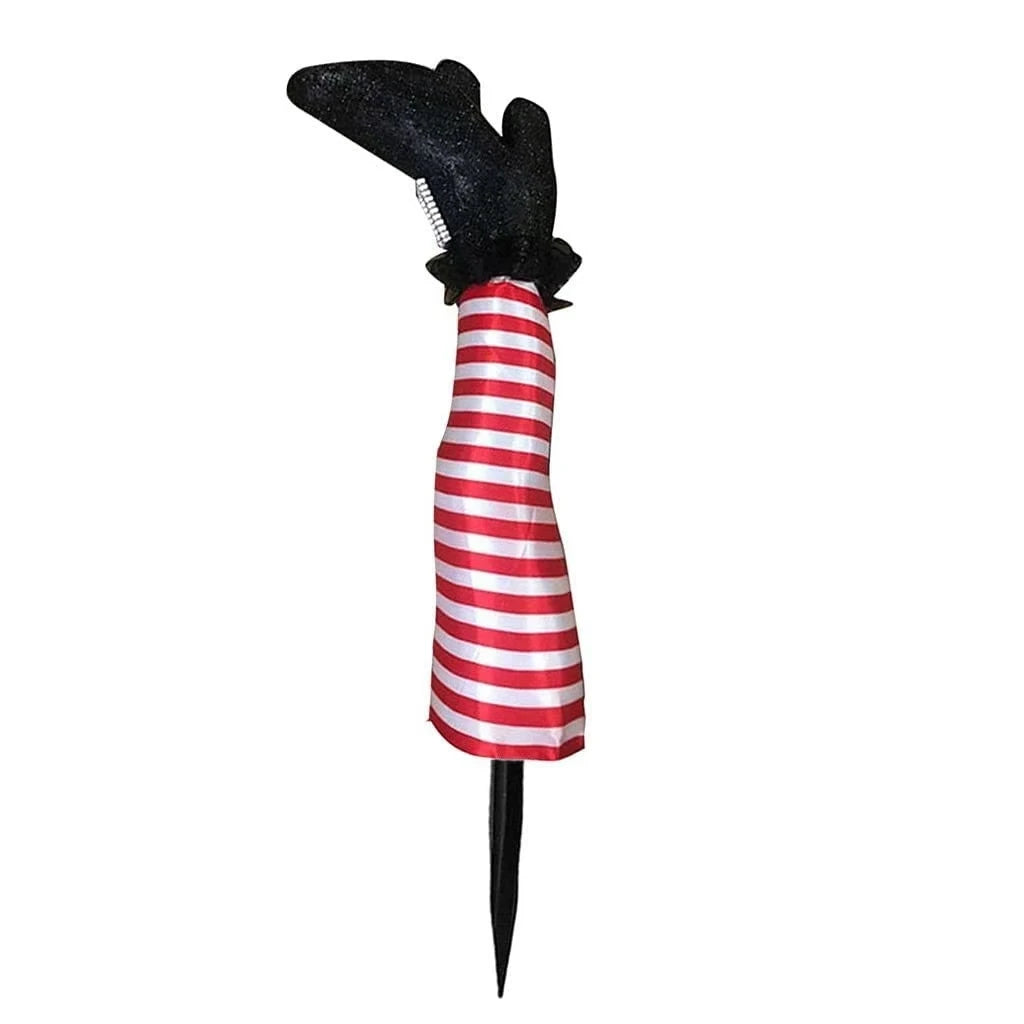 Halloween Lawn Outdoor Garden Decoration Props Evil Witch Legs Inverted Evil Witch Feet Boots Stakes Courtyard Oasis Select Red Black 2pcs