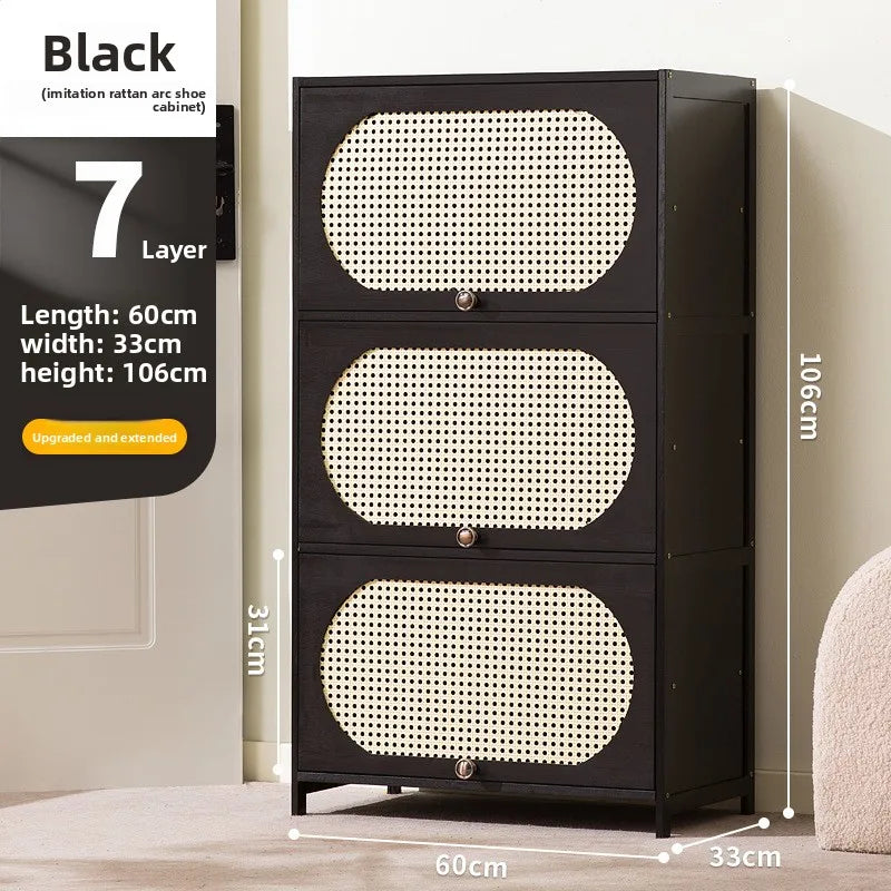 Shoe Cabinet Creative Entrance Cabinet Entrance Door Living Room Locker Storage Integrated Dust-proof Shoe Rack Oasis Select Seven floors 60