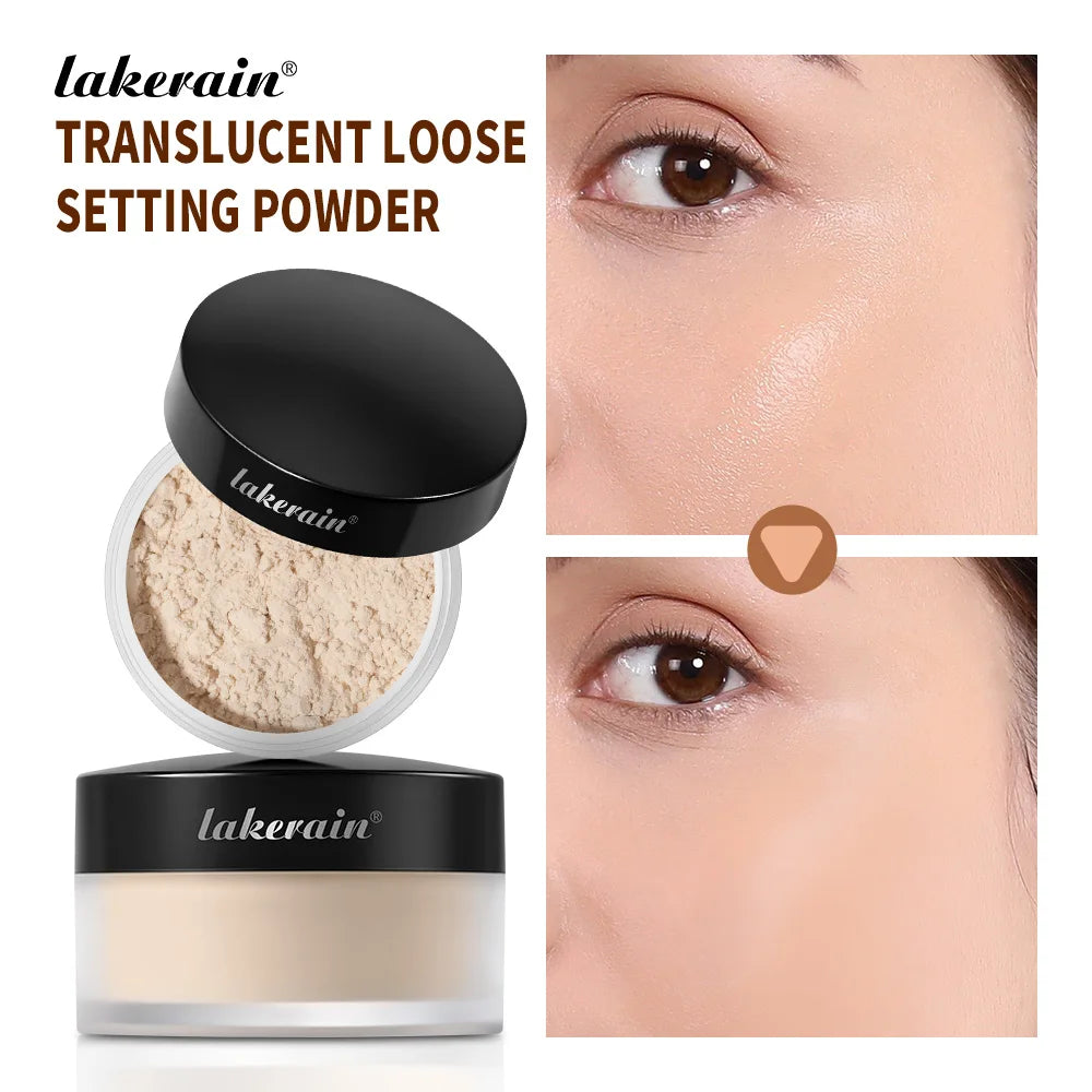 Translucent Loose Setting Powder Long-lasting Oil Control Weightless Lightweight Smudge Proof Matte Setting Powder Makeup Oasis Select