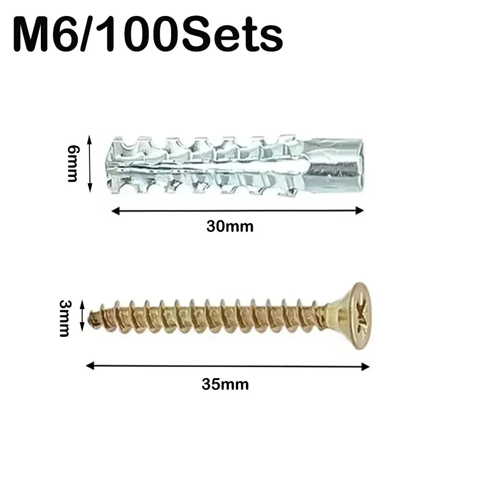 Metal Expansion Screws & Anchor Bolts | Carbon Steel 20–100 Sets