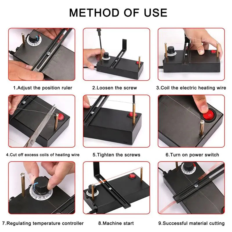 LIKE WISH Small Hot Cutting Machine Manual Electric Heating Wire Cutting Machine Ribbon Cutter Thermal Cutter, US Plug Durable Oasis Select