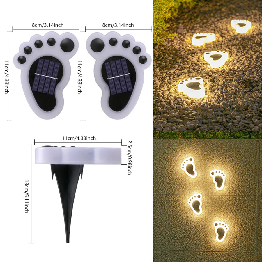 2-Pack Solar LED Garden Path Lights – IP65 Waterproof, Auto On/Off Solar Garden Lights Oasis Select Warm Light