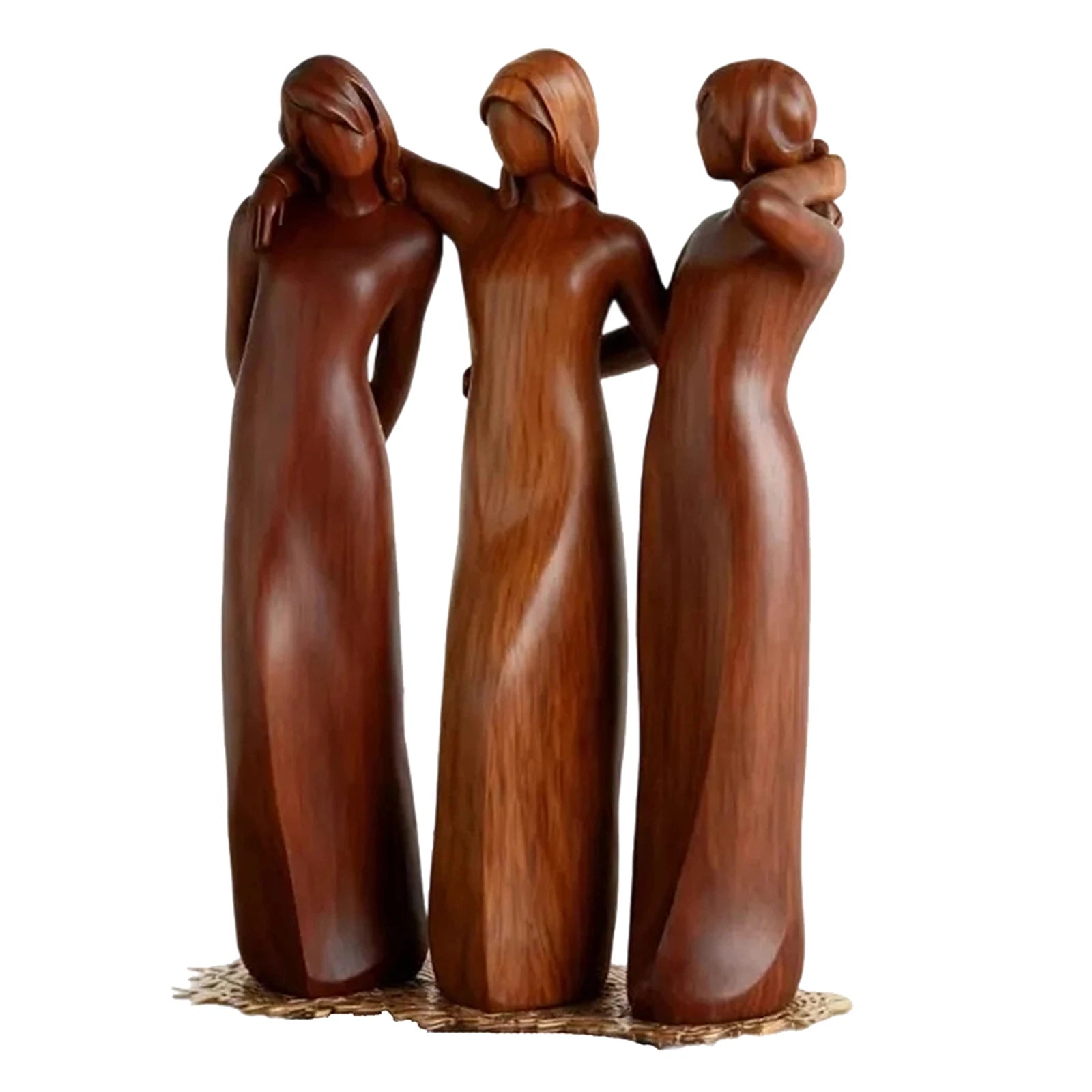 Four Sisters Heart Resin Figurine – Wood-Carved Home Décor Resin Decorative Figurine Oasis Select A One Size