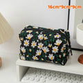 Floral Embroidery Women Cosmetic Bag Canvas Zipper Make Up Bag Travel Washing Makeup Organizer Sanitary Napkin Pouch Storage Oasis Select 07