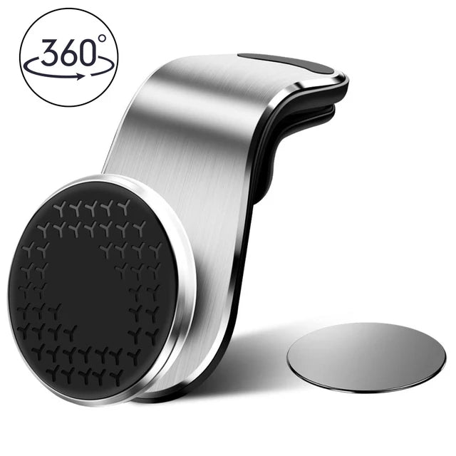 Magnetic Car Phone Holder Mobile Support For The Car Cell phone Support Mobile Door For Auto For iphone Xiaomi Huawei Samsung Oasis Select Standard Silver
