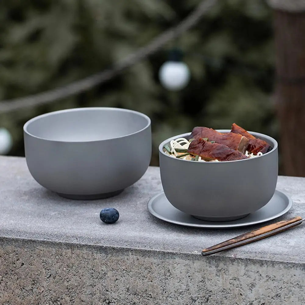 Titanium Camping Bowl Pure Titanium Heat-Resistant Lightweight Durable for Outdoor Camping Travel BBQ Picnic Backpacking Oasis Select