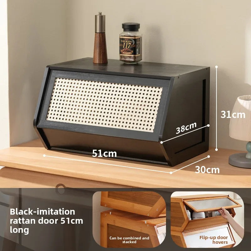 Bookshelf Shelf Floor-to-ceiling toy storage Book cabinet Locker Living room can be stacked Modular combination lattice cabinet Oasis Select ST 51 long black
