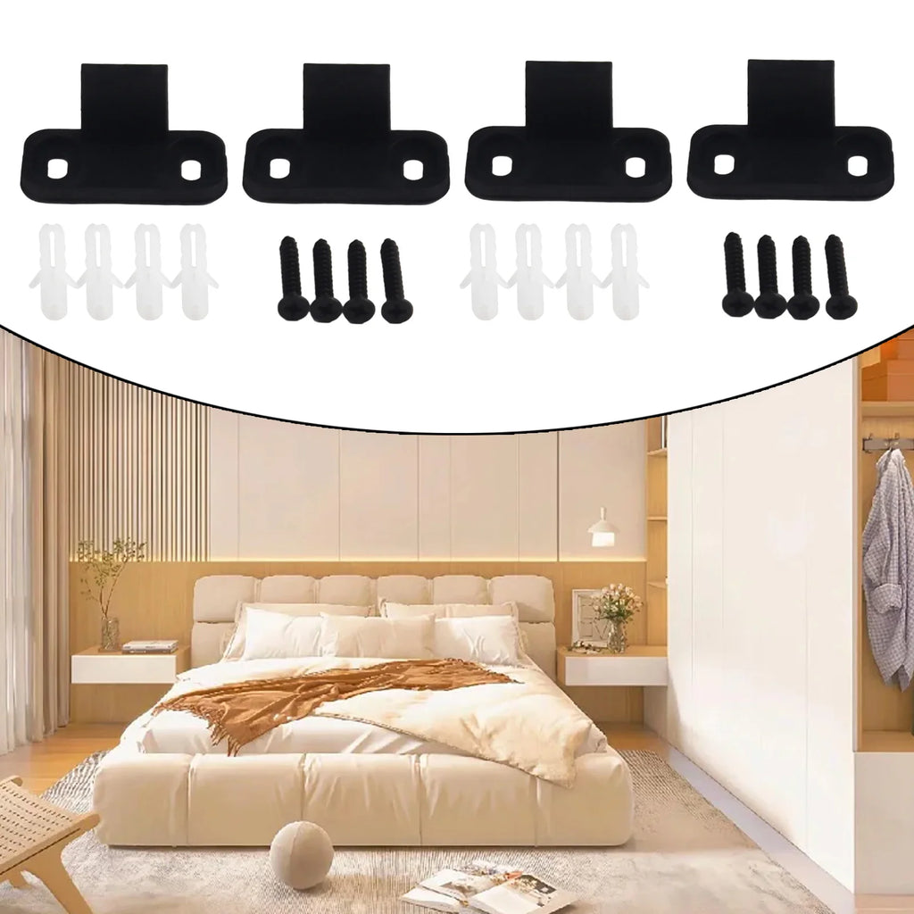 4PCS AntiSwing Plastic Accessories for Barn Door Hanging Rail Without Slotting Adjustable for Most Door Thicknesses Oasis Select