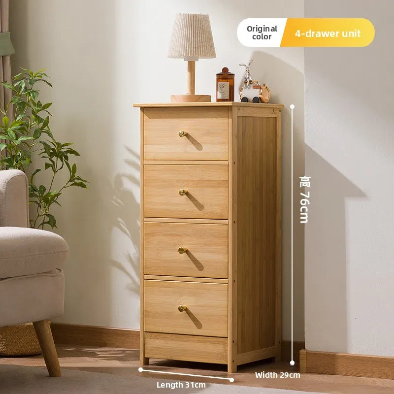 Bookcase storage cabinet chest cabinet lattice cabinet children's log storage bedside table multi-layer dining side cabinet Oasis Select Primary 4