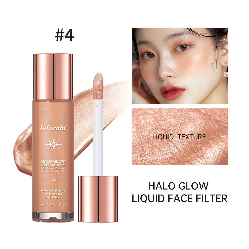 8colors Facial Highlight Liquid Long-Lasting Makeup Face Body Highlight Contouring Liquid Highlight Liquid Dual Effect Cosmetics Oasis Select Color 4