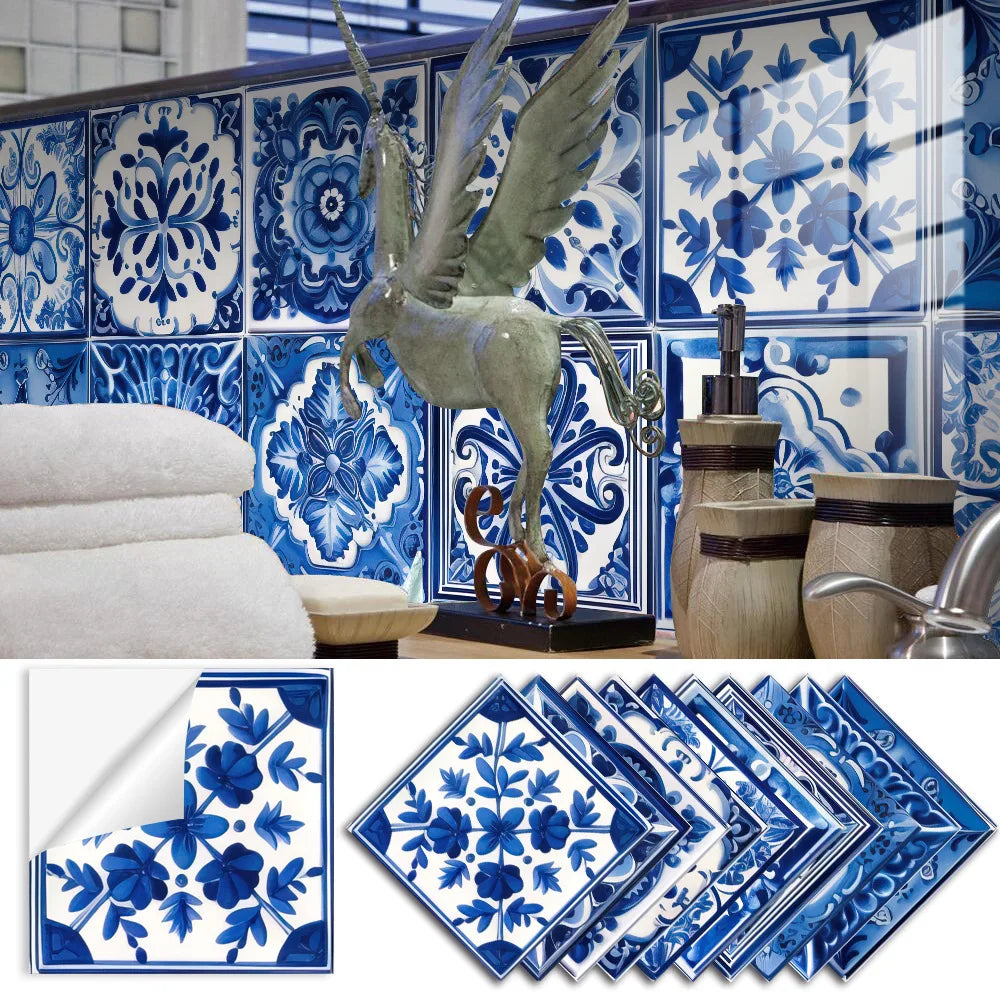 Home Decor Wall Stickers Kitchen Bathroom Refurbished Self-adhesive Paper Wall Stickers Wall Decoration Oasis Select TS351 10x10cm-10 pieces