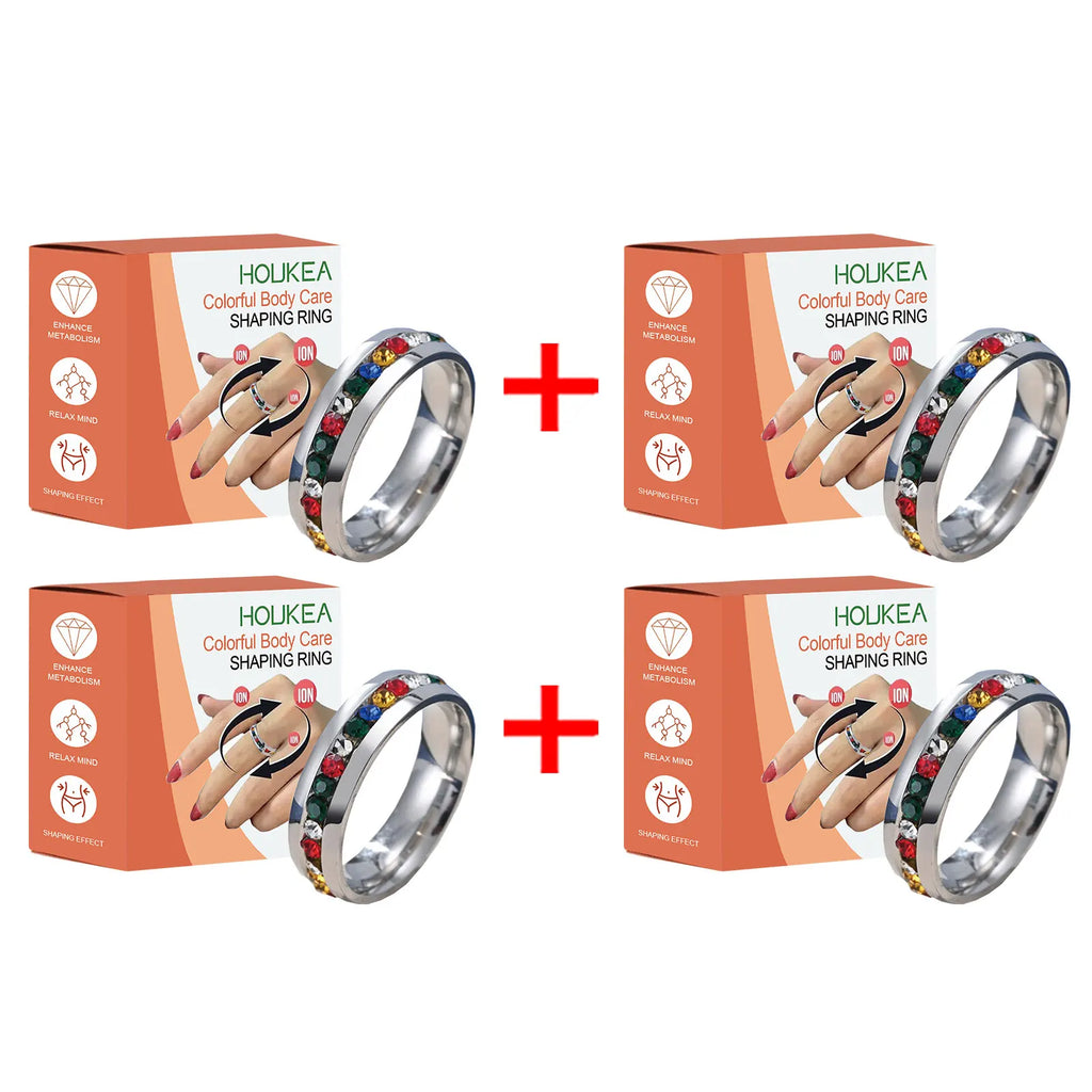 HOUKEA Slimming Ring – Blood Circulation & Body Shaper Slimming Wellness Ring Oasis Select 4pcs boxed