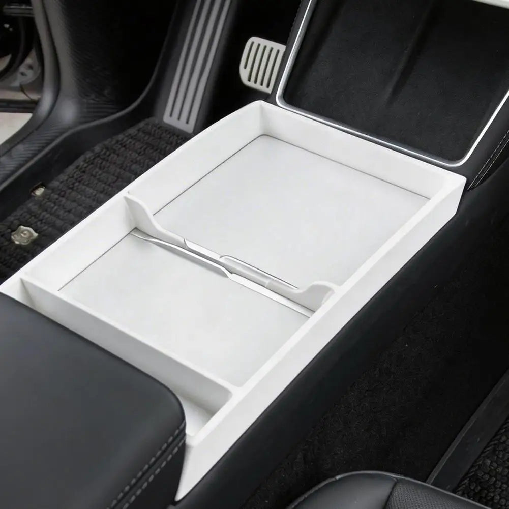 For Tesla Model 3 Y Center Console Organizer, Updated Armrest Storage Box Tray, Interior Modification Accessories Oasis Select